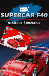 4026PCS Technical LOX Edition F40  Assembly MOC 140629 Building Block Car Supercar Model Adult High Difficulty Racing Toys