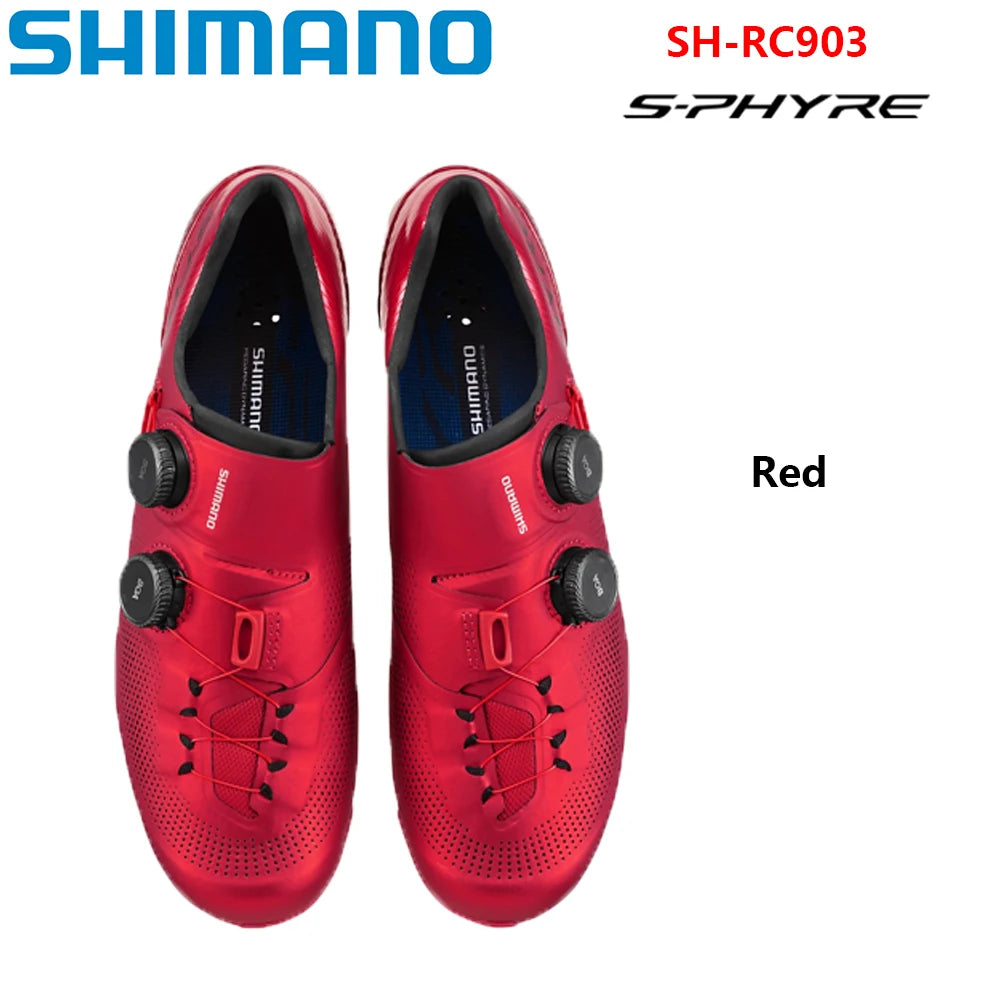 SHIMANO SH-RC903 Road Bike Shoes RC9 RC903PWR S-PHYRE Road Bike Self-locking Shoes Competition Carbon Fiber Bottom Cycling Shoes