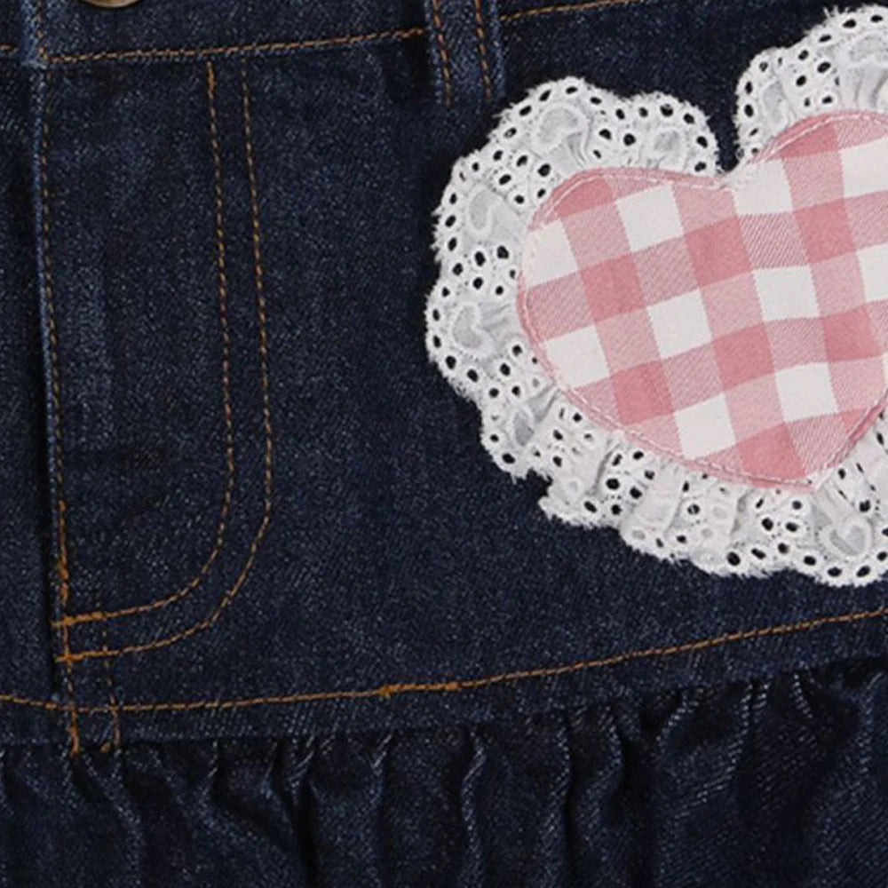 Sweet Lolita Denim Ball Gown Mini Skirt – Kawaii Lace