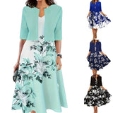 Floral Print Two-Piece Dress Set