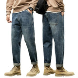 Men's Retro Loose Denim Harem Pants | Harajuku Style