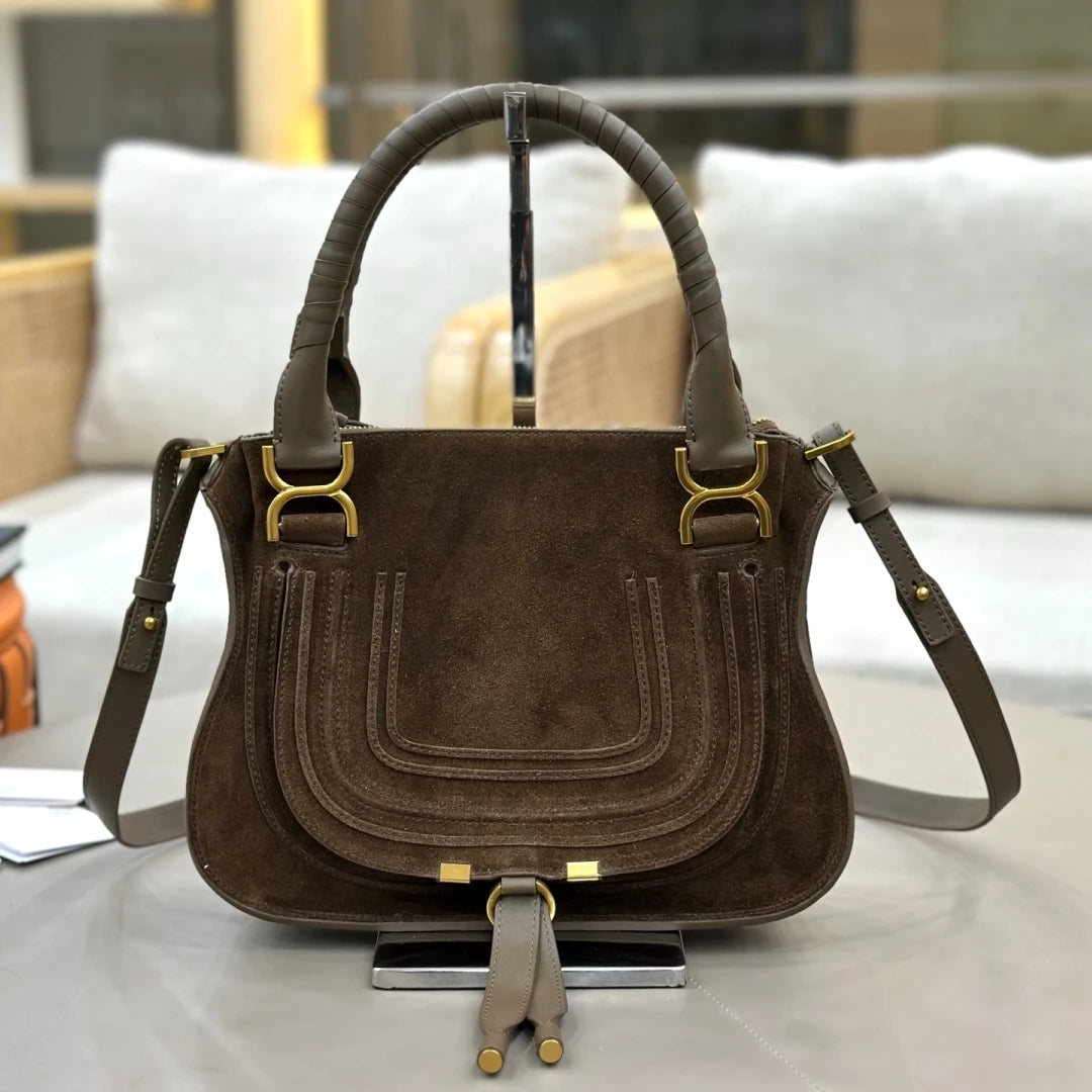 Vintage Suede Saddle Bag – Crossbody & Shoulder Tote for Women