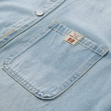 Men's Casual Denim Shirt Jacket Classic Button Up Workwear Style Jean Coat for Spring Fall
