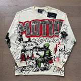 Mixed Emotion Oversized Cotton Long Sleeve T-Shirt
