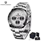 Original New PAGANI DESIGN PD-1664 Luxury Japan VK63 Movt Quartz Wristwatches Sapphire Waterproof Chronograph Gold Reloj Hombre