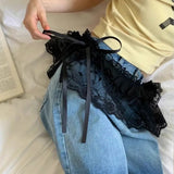 Lace-Up Ruffle Mini Skirt for Playful Layering