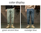 Men’s Retro Relaxed-Fit Cotton Harem Jeans