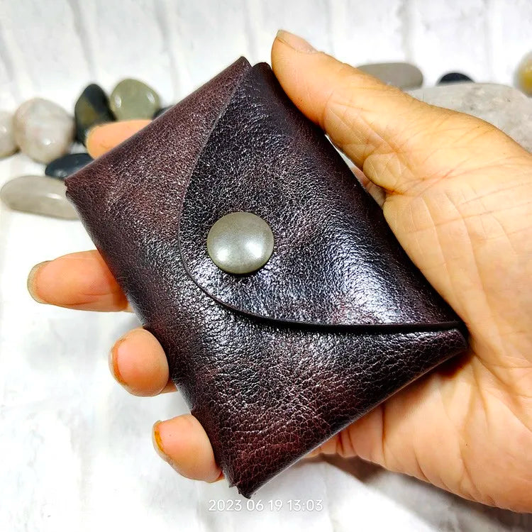 Small Waist Bag Genuine Leather Belt Pack Wallet Coin Purse Card Holder Car Key Pouch Driver's License Case Men Women 6065
