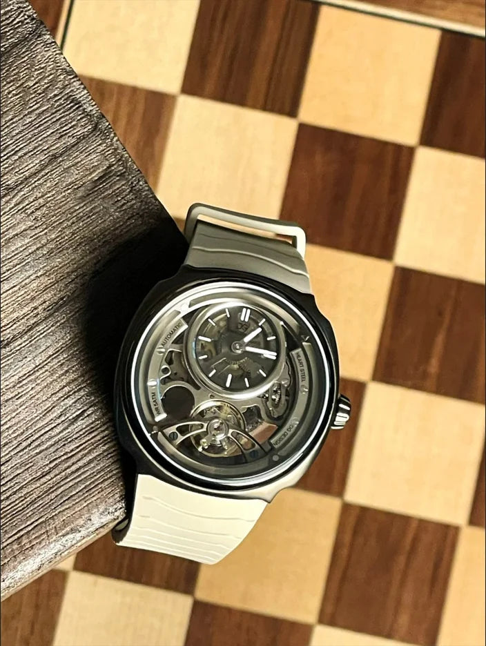 Men Automatic Mechanical Watch Fashion Sport Wristwatch Silicone Band