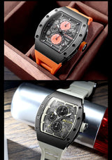 Men's Sport Chronograph: Stainless Steel Waterproof Quartz Watch