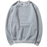 Korean Fashion Men's Round Neck Sweatshirts Autumn Long Sleeves Vacation Pullovers Tops Casual Popular Man Solid Sweat Shirts