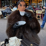 Elegant Faux Fur Oversized Coat