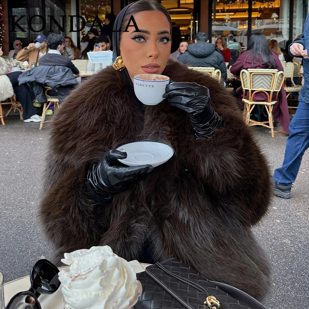 Elegant Faux Fur Oversized Coat