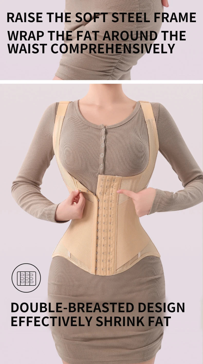 U-Shaped Waist Trainer Corset & Firm Control Body Shaper Tank Top