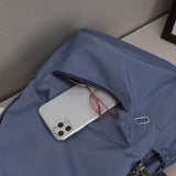 Preppy Solid Color Shoulder Bag Nylon School Knapsack Korean Teenager White School Bag Sports Travel Backpack for Women