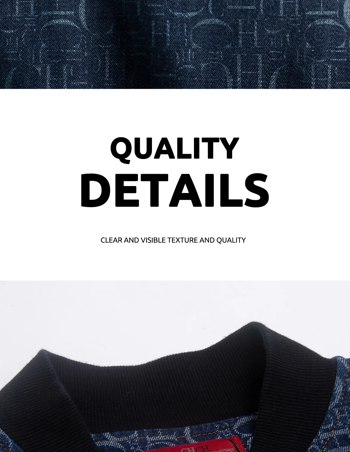 Spring Denim Casual Zipper Jacket – Simple Letter Print Coat