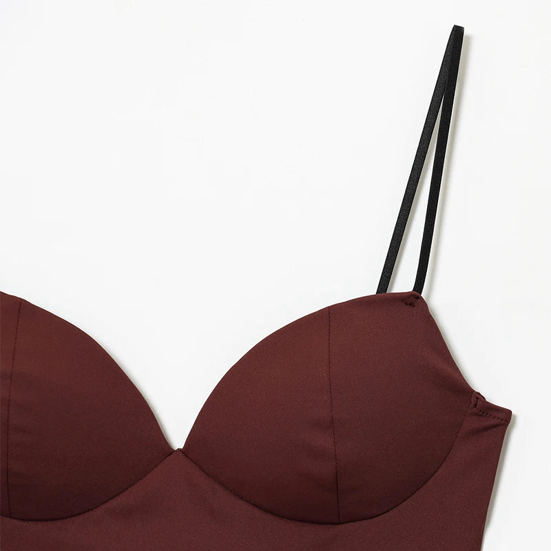 HXAO Corset Camisole Crop Top – Backless Bustier Tank