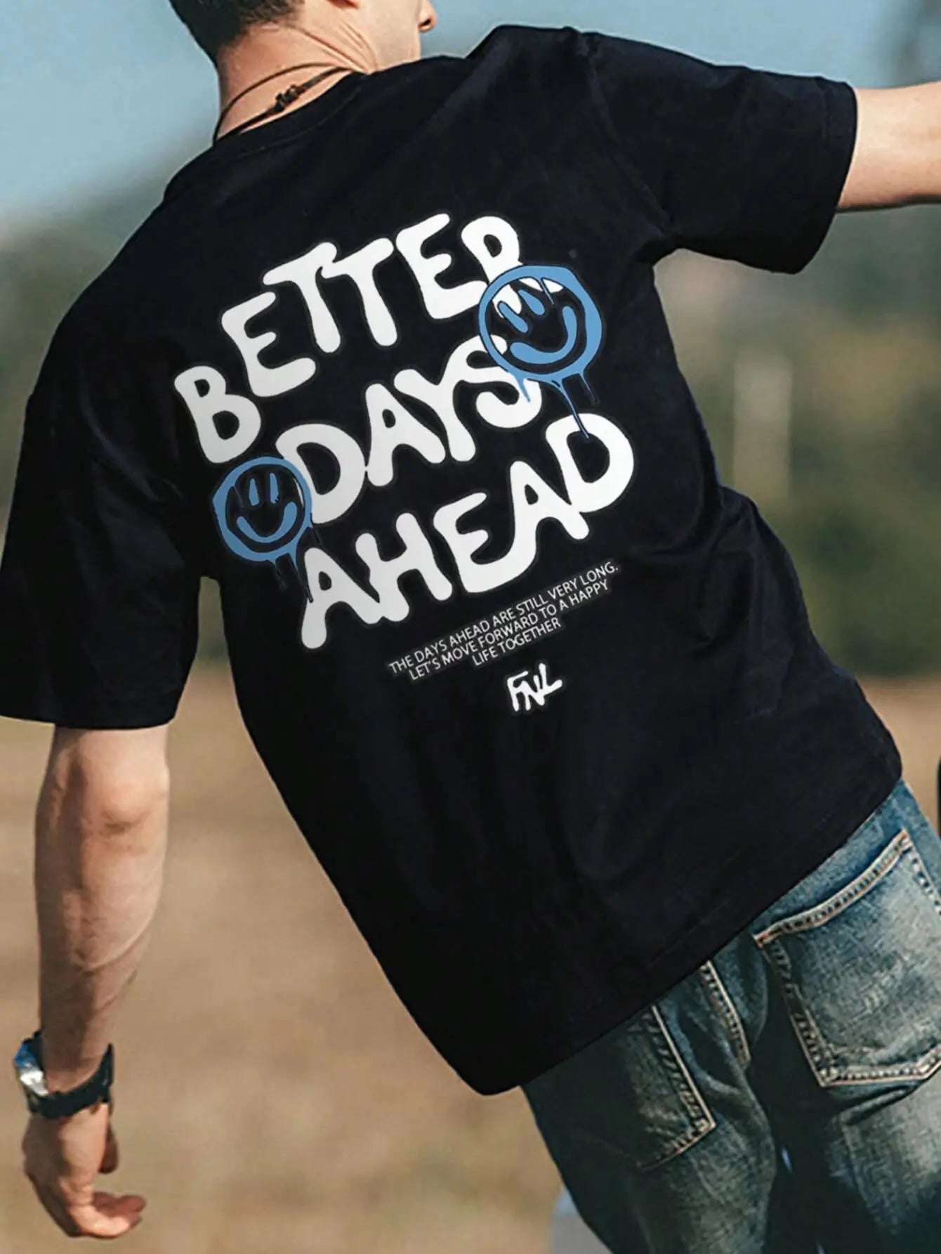 "Better Days Ahead" Oversized Graphic Tee