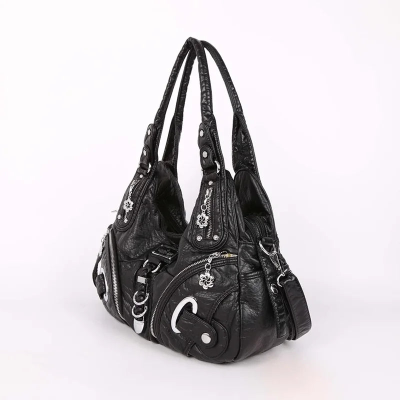 Vintage Women Handbags Fashion Shoulder Bag Large Tote Top-handle Shopping Pack Multifunctional Satchel Lady Hobos Purse