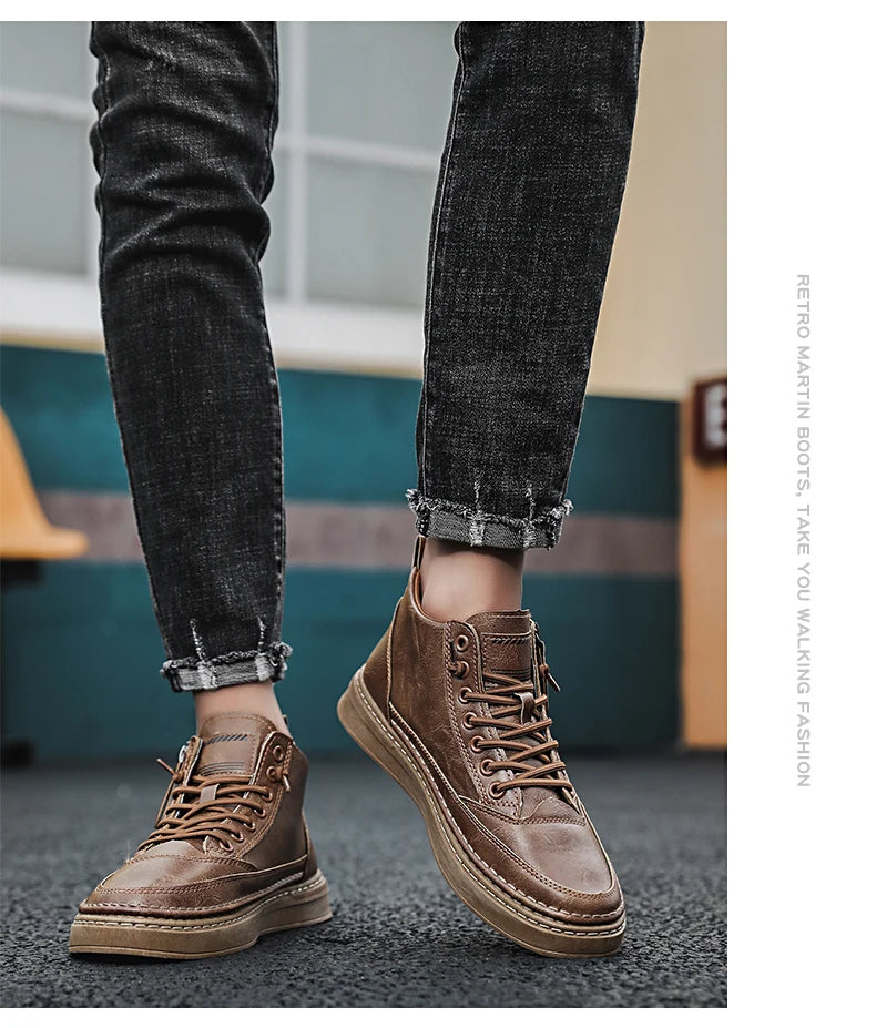 Men's USA-Made Warm Leather Work & Leisure Boots