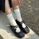 Women's Split-Toe Mary Jane Flats | Genuine Leather