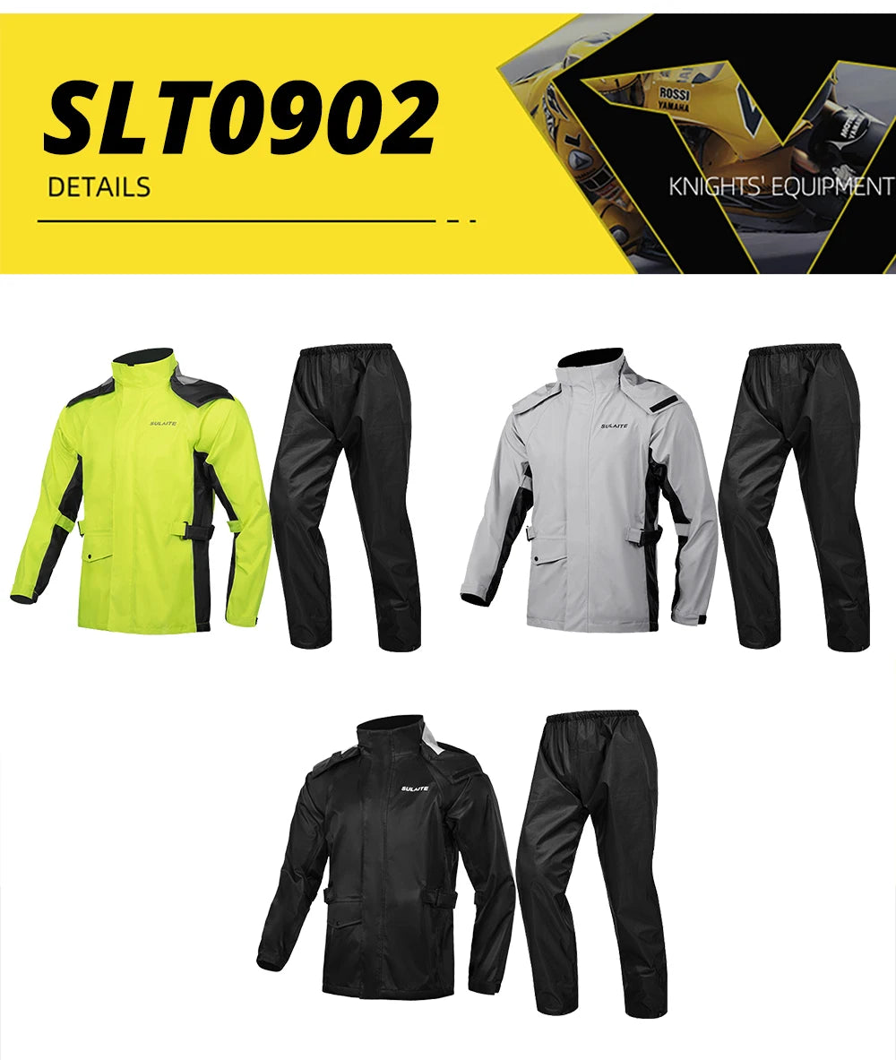 HEROBIKER Waterproof Motorcycle Rain Suit for Men & Women