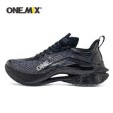 ONEMIX New Carbon Plate Marathon Running Shoes for Men Anti-slip Ultra-light Rebound Athletic Sport Professional Shoes Sneakers