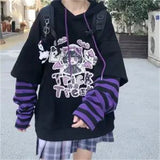 Women’s Playful Patchwork Pullover Sweatshirt