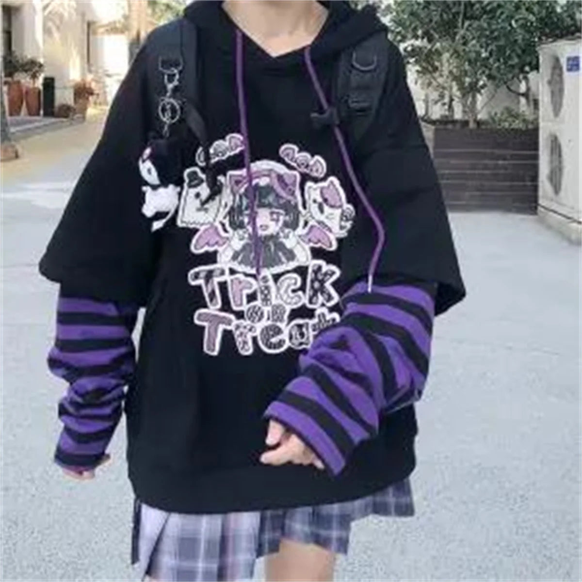 Women’s Playful Patchwork Pullover Sweatshirt