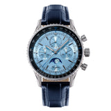 Sugess Watch Mens Moonphase Pilot Chronograph Mechanical Wristwatches Tianjin ST1908 Movement Swanneck Sapphire Crystal Luminous
