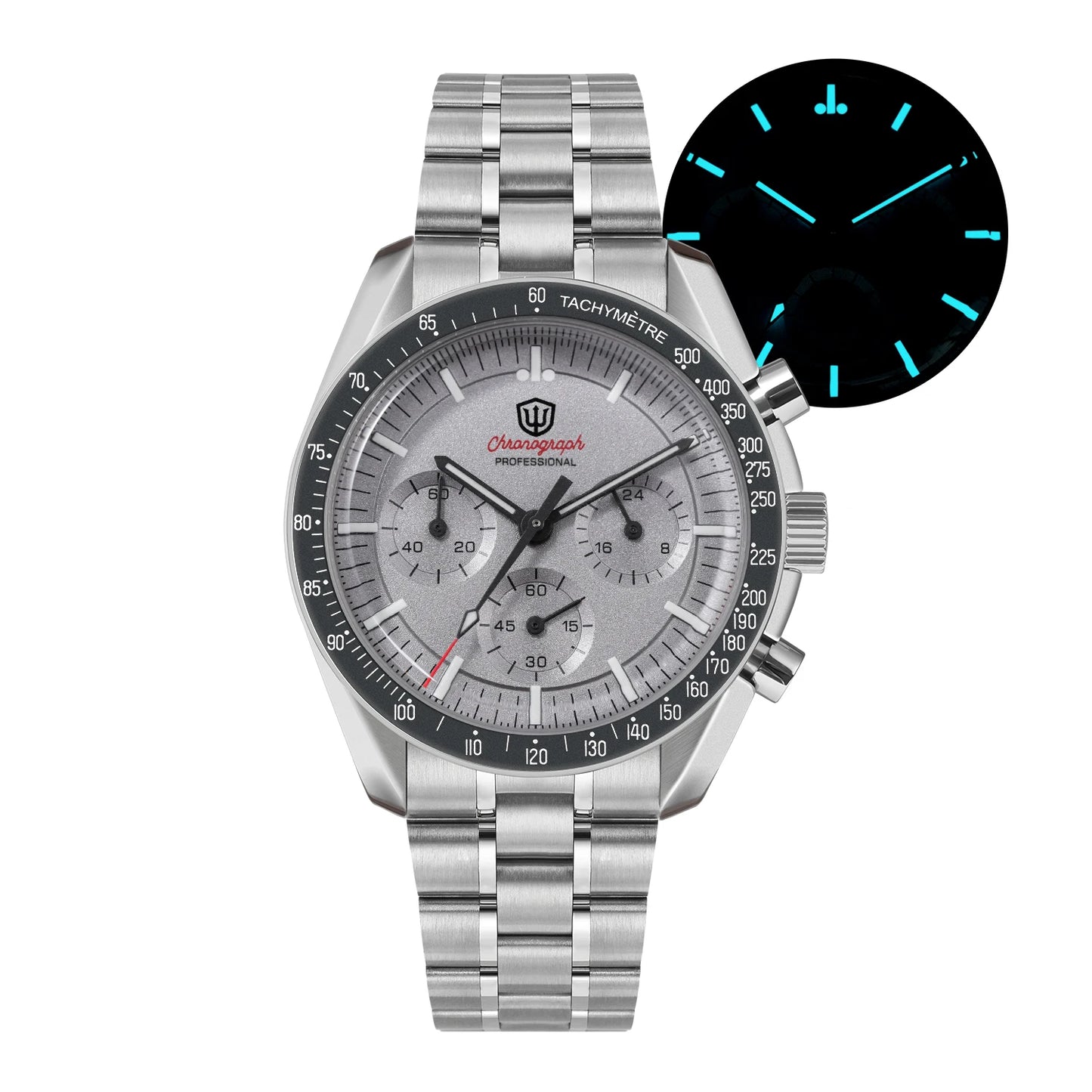 Watchdives WD1863 New Multifunctional Quartz Watch Black VK63 Sports Chronograph Watch Bubble Sapphire Waterproof 100 Wristwatch
