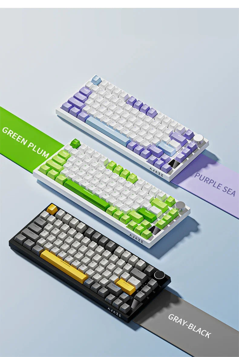 AJAZZ AK820 Wireless Gaming Keyboard, GASKET Structure, RGB Backlight, 5-Layer Sound Dampening Foam, PBT Keycaps