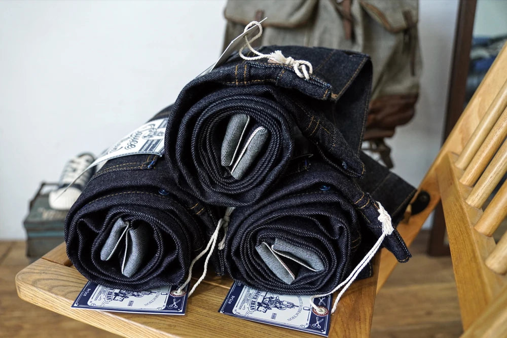 Sauce Zhan SZ6601-10OZ Men Jeans Selvedge Sanforized Denim Jeans Summer Indigo Jeans for Man Regular Fit Straight Leg 10 Oz