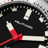 MILITADO ML20 Automatic Diver Watch 39mm PT5000 Mechanical Sapphire 200m Waterproof PVD BGW9 Lume Steel Bracelet Mens Watchs