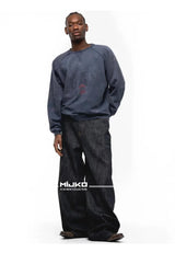 MIJKO Men's Relaxed Straight Denim Jeans – M to XXL