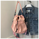 Fashionable Crossbody Bags for Women Shoulder Bag Large Capacity Oxford Women Bucket Bag Purse and Handbags