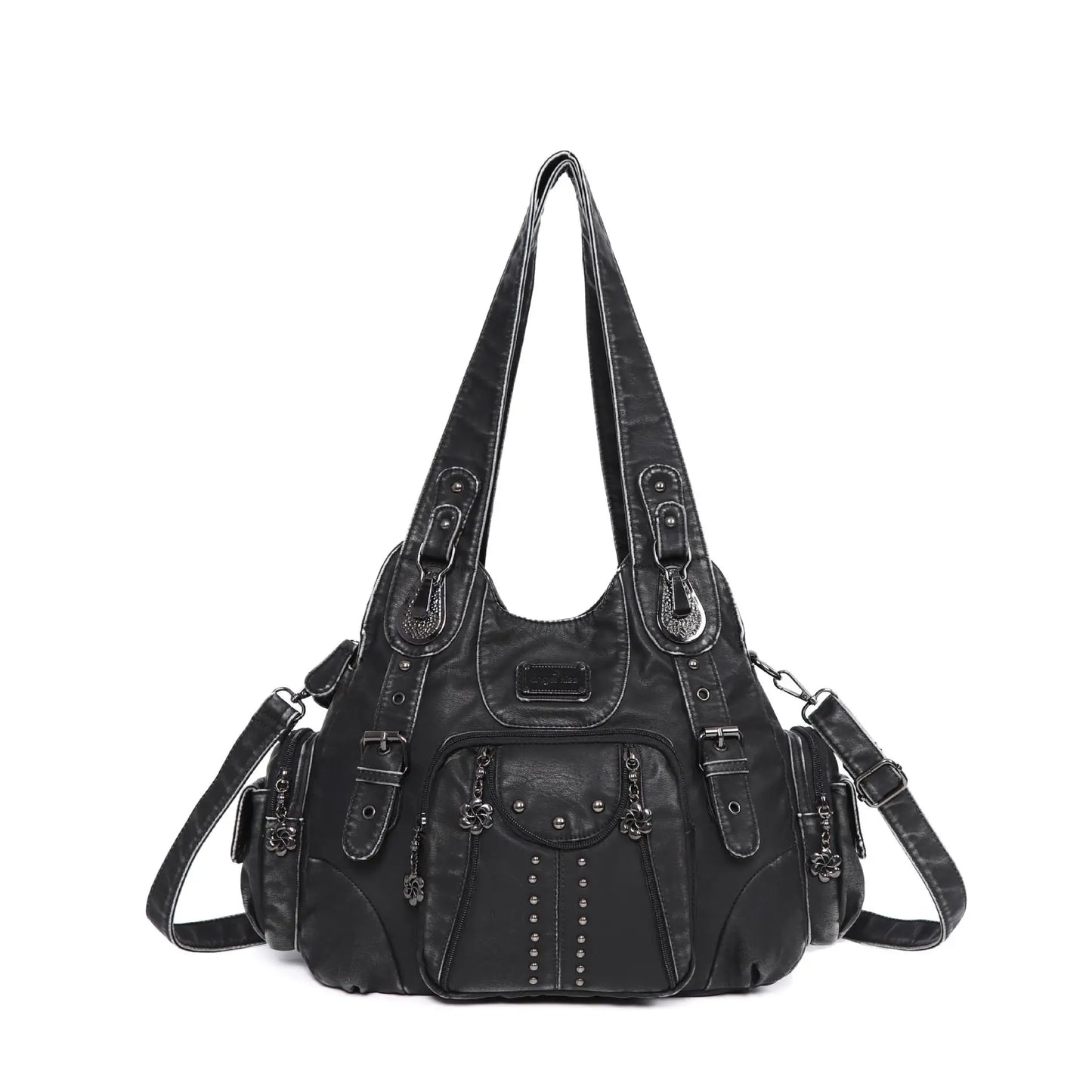 Vintage Women Bag Large Handbags Satchel Top-handle PU Shoulder Bag Vintage Dumpling Pack Multi-pockets Shoulder Bags Purse