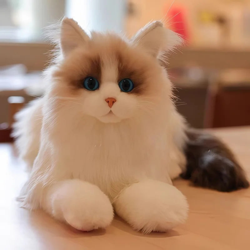 Lifelike Ragdoll Cat Plush Doll — Soft Cuddle Companion