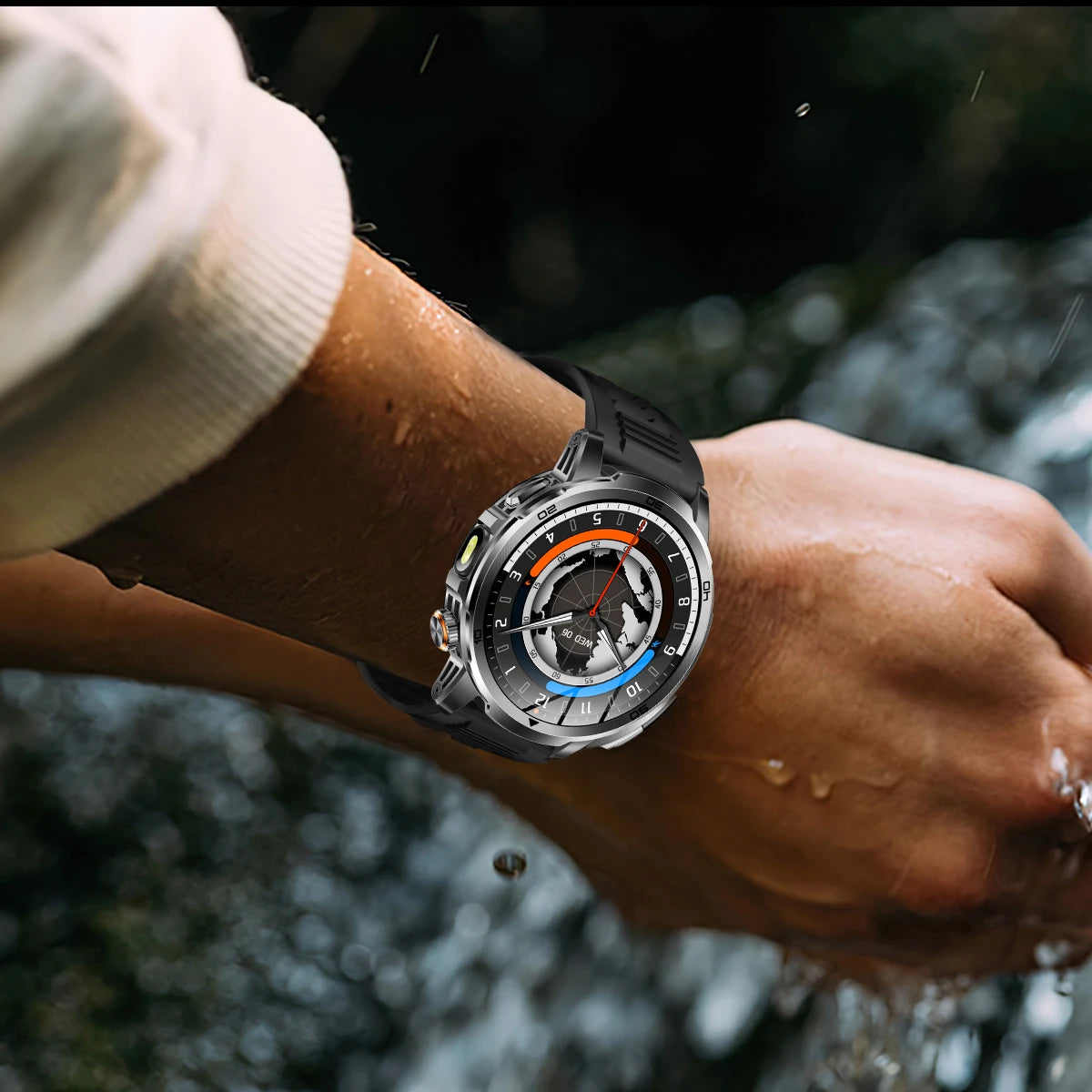 GUHUAVMI AK95 Pro Smartwatch – AMOLED, GPS & Flashlight
