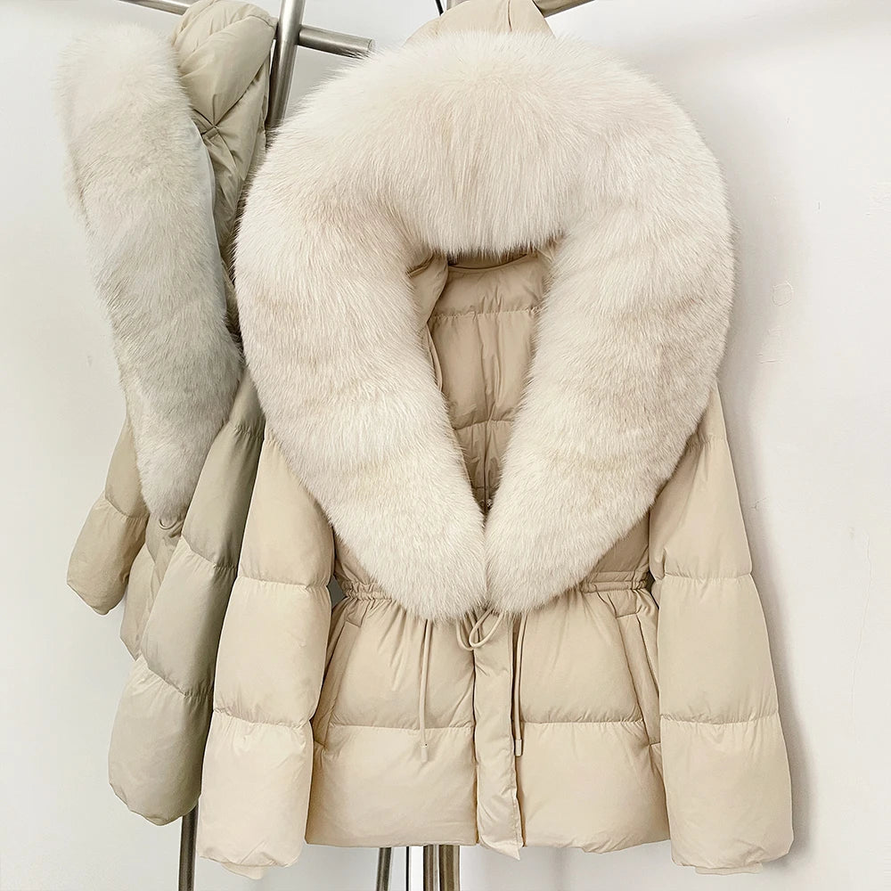 Premium Natural Fur Trim Down Jacket