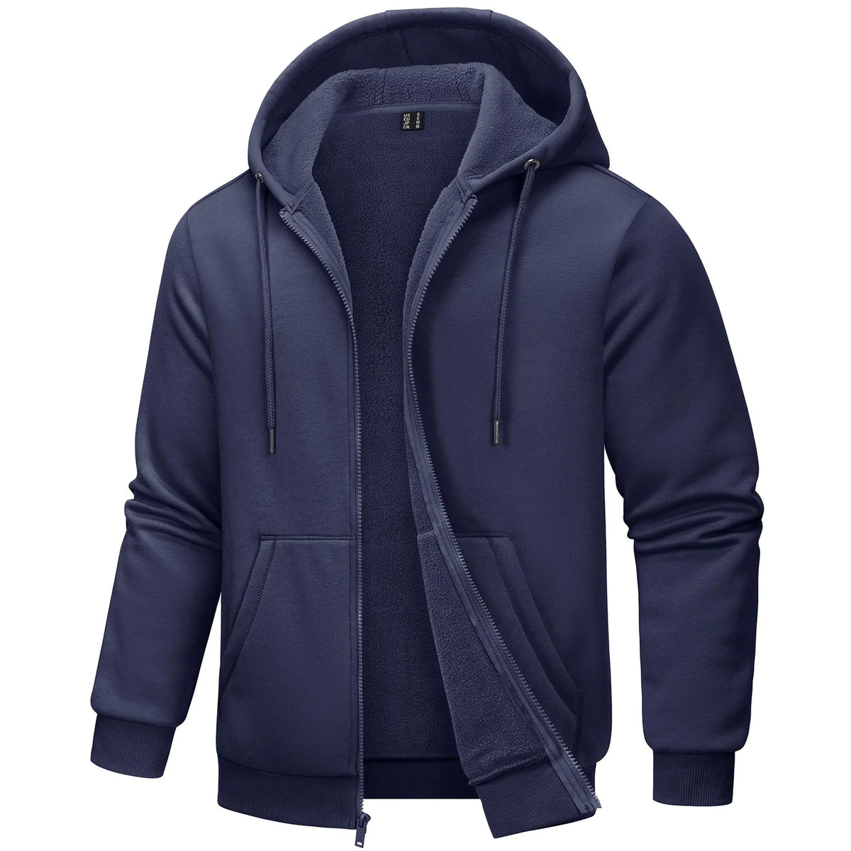 TACVASEN Men's Fleece-Lined Zip-Up Hoodie