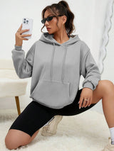 Essential Solid Color Fleece Hoodie