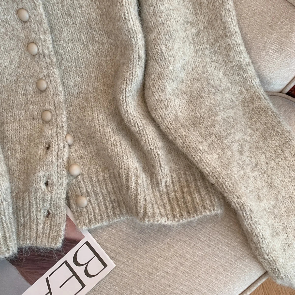Women's Turtleneck Button-Front Cardigan