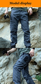 Men’s Waterproof Tactical Cargo Pants – Multi-Pocket Outdoor Work Trousers