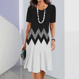 Women’s Striped Short-Sleeve Summer Dress