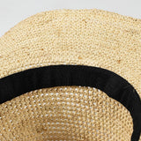 USPOP Crochet Raffia Sun Hat – Curled Brim Straw Hat