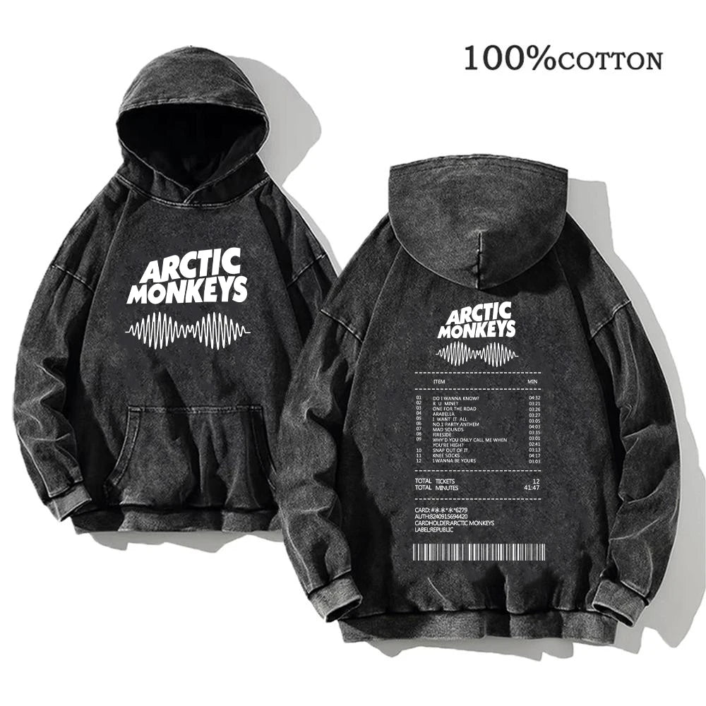 Retro Arctic Monkeys Printed Hoodie | Vintage Rock Streetwear