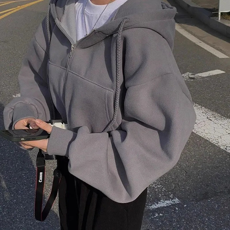 Women’s Fleece-Lined Cropped Hoodie
