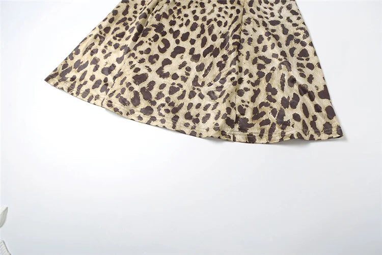 Leopard Print A-Line Mini Dress
