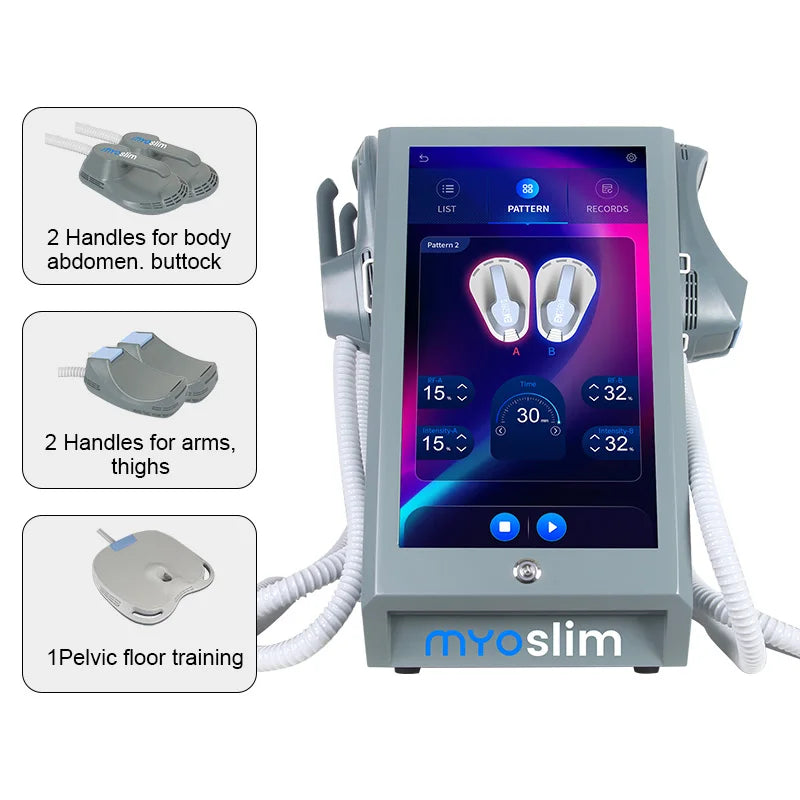 Myoslim 15 Tes 6500W EMS Body Muscle Stimulator RF EMS Portable Body Sculpting Machine Slimming Weight Lose Electromagnetic